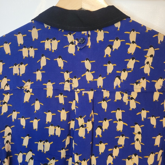 Maeve Penguin Patterned Button-Up Shirt - Picture 13 of 16